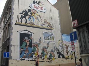 Mural de Lucky Luke. Rue de la Buanderie, 40