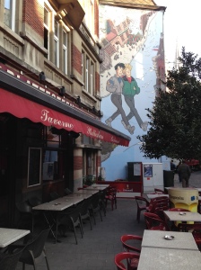 Broussaille, mural de Frank Pé. Rue Marché-au-Charbon